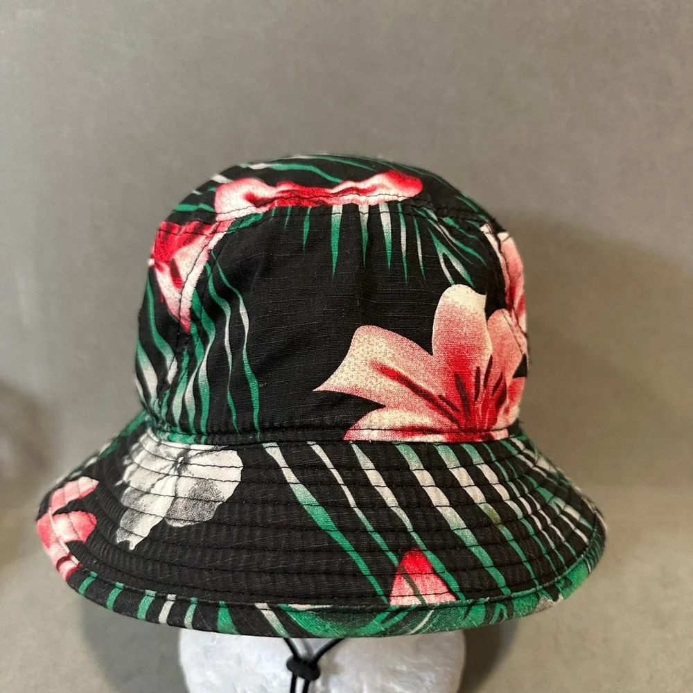CSG‎ Champs Sports Gear Tropical Floral Bucket Hat Black Pink Green OSFM